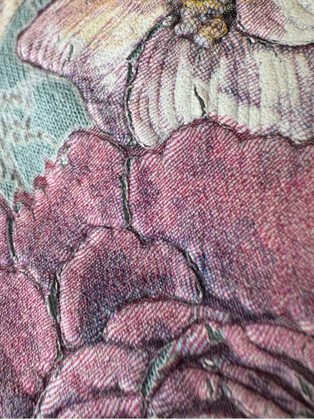 Vtg 90s Pigeon Forge TN Bird Floral Tee L 21x26 Teal Nature Fruit of the Loom - Picture 10 of 13
